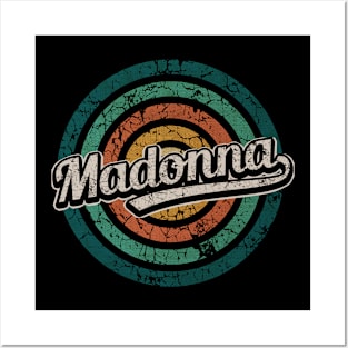 Madonna // Retro Circle Crack Vintage Posters and Art